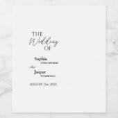 Modernes klassisches Hochzeitsweinlabel Weinetikett (Einzelnes Label)