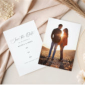 Modernes klassisches Kalligrafie-Script-Foto Save The Date