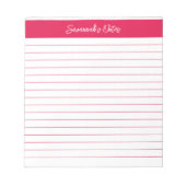 Modernes Klassisches Kirschrotes Skript Personalis Notizblock (Vorderseite)