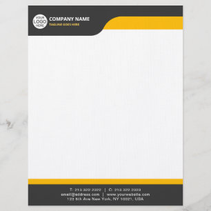 Modernes klassisches Letterhead mit fett gelb Briefbogen