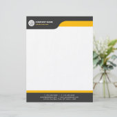 Modernes klassisches Letterhead mit fett gelb Briefbogen (Stehend Vorderseite)