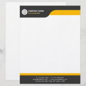 Modernes klassisches Letterhead mit fett gelb Briefbogen (Vorne/Hinten)