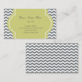 Modernes, klassisches, modernes Grau, Zickzack Visitenkarte (Vorne/Hinten)