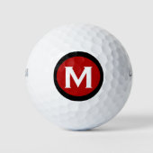 Modernes klassisches Monogramm Golfball (Vorderseite)