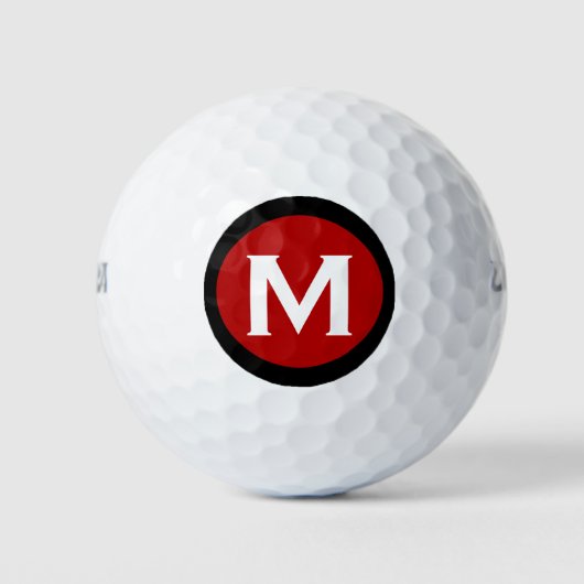 Modernes klassisches Monogramm Golfball (Vorderseite)
