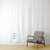 Modernes klassisches Monogramm-Hochzeitsszenario - Wandteppich (Beispiel)