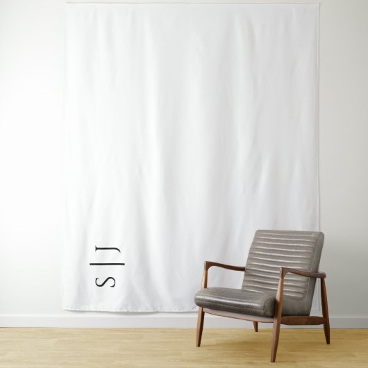 Modernes klassisches Monogramm-Hochzeitsszenario - Wandteppich (Beispiel)