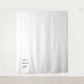 Modernes klassisches Monogramm-Hochzeitsszenario - Wandteppich (Vorderseite)