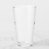 Modernes, klassisches Monogramm-Hochzeitstumpfglas Glas (Links)