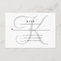 Modernes klassisches Monogramm in grauem UAWG