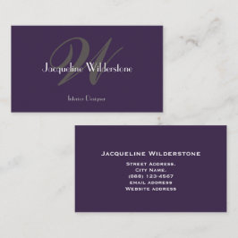 Modernes klassisches Monogramm und Name Klasse Lil Visitenkarte