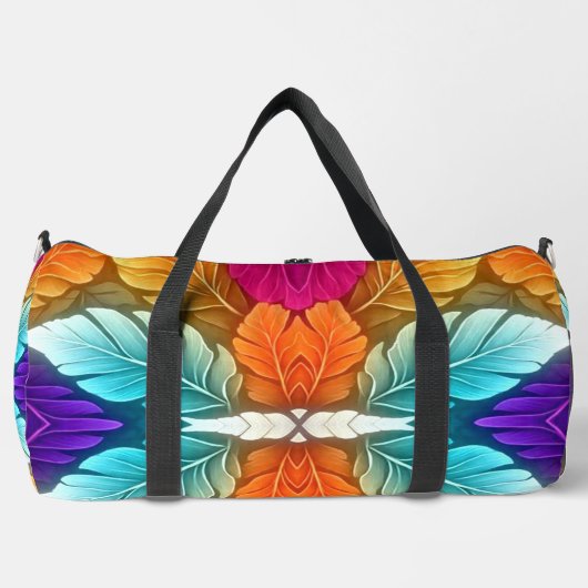 Modernes klassisches Muster aus mehrfarbigen Stoff Duffle Bag (Vorderseite)