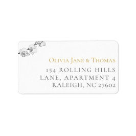 Modernes klassisches Orchideenschild Adressaufkleber