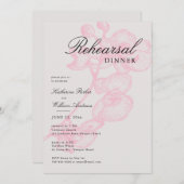 Modernes Klassisches Rosa Orchid Probe Abendessen Einladung (Vorne/Hinten)