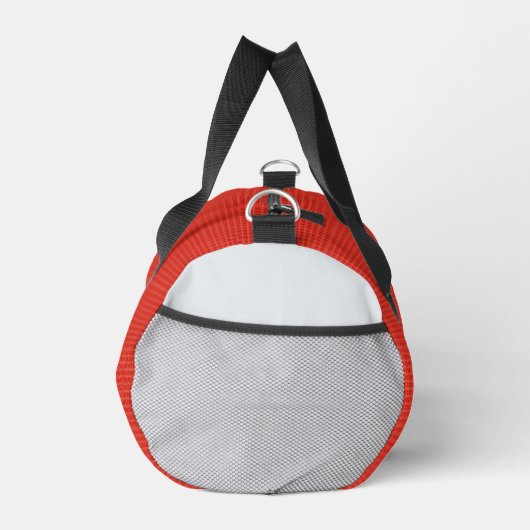 Modernes Klassisches Rot Kariert Duffle Bag (Rechts)