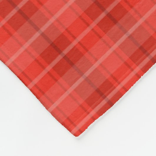 Modernes Klassisches Rot Kariert Fleecedecke (Ecke)