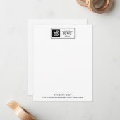 Modernes klassisches Schwarz-Kundenlogo Mitteilungskarte (Vorderseite/Rückseite Beispiel)