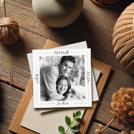 Modernes, klassisches Schwarz-Weiß-Foto Save The Date