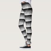Modernes klassisches Schwarz-weißes Design Leggings (Links)