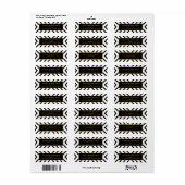 Modernes, klassisches Schwarz-weißes Linienmuster (Vorne)