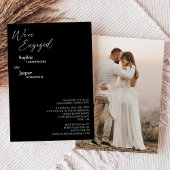 Modernes klassisches Schwarzes Foto Wir sind Verlo Einladung