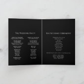Modernes klassisches Schwarzes Hochzeitsprogramm Programm (Innenseite)
