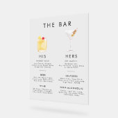 Modernes klassisches Signature Drinks Bar Menu Acrylschild (Winkel)