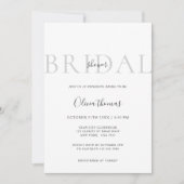 Modernes, klassisches Silver Gray Foto Brautparty Einladung (Vorderseite)