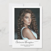 Modernes Klassisches Skript Einfaches Foto Abschlu Einladung (Vorderseite)