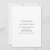 Modernes klassisches Typografie-Abschluss-Foto Ankündigung (Rückseite)