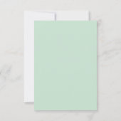 Modernes klassisches Typografisches Grünes Monogra Mitteilungskarte (Rückseite)