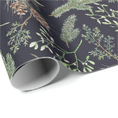 Modernes klassisches Winterweihnachtsmuster Geschenkpapier (Rolleneckpunkt)