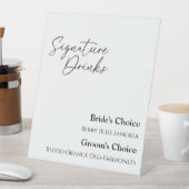 Modernes klassisches Zeichen für Hochzeitssignatur Sockelschild (In Situ)