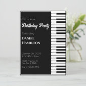 Modernes Klavier Einladung (Stehend Vorderseite)