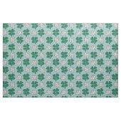 Modernes Kleeblatt mit grüner Rosa Clover Zeichne Stoff (Yard (91,4 cm))