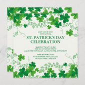 Modernes Kleeblatt St. Patrick's Party Einladung (Vorne/Hinten)