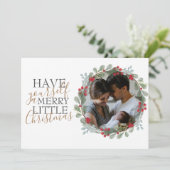 Modernes Kleider & Foto Frohe Weihnachten (Stehend Vorderseite)