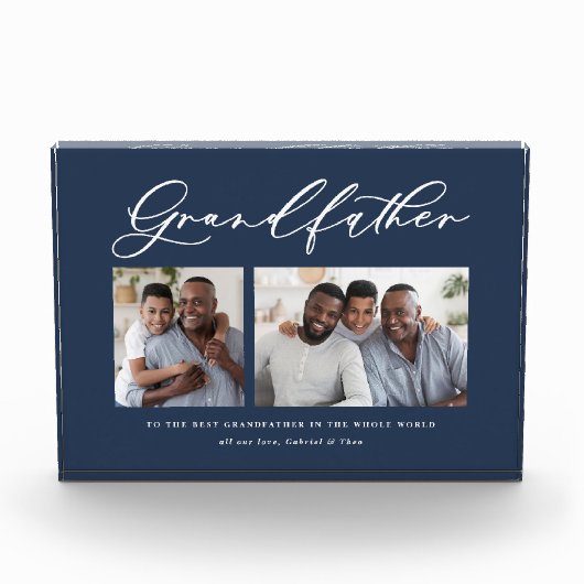 Modernes Kleinstgeschenk für Großvater mit mehrere Fotoblock (Vorderseite)