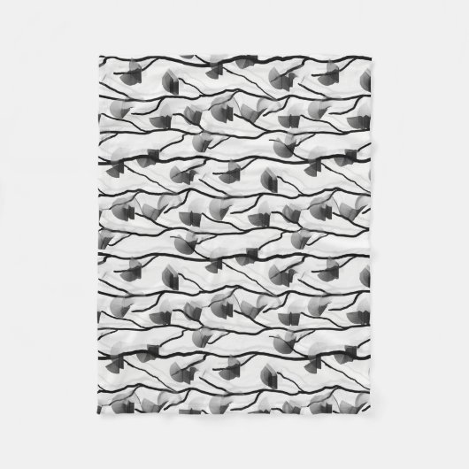 Modernes Klettergebiet Schwarz-weiß Grau Pinakothe Fleecedecke (Vorderseite)