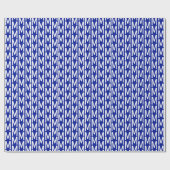 Modernes, kobaltblauer Monogramm - Geburtstag Geschenkpapier (Flach)