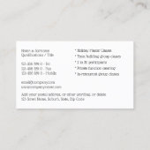 Modernes Koch Foto| frischer gesunder Salat Visitenkarte (Rückseite)