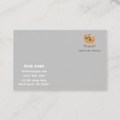 Modernes Kochgeschäft für Bäckerei oder Konditorei Visitenkarte (Rückseite)