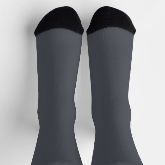 Modernes Kohlegrau | Schlichte Solid Color Socken (Oben)