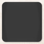 Modernes Kohleschwarz individuell anpassbar Rechteckiger Pappuntersetzer (Vorderseite)