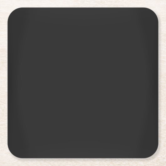 Modernes Kohleschwarz individuell anpassbar Rechteckiger Pappuntersetzer (Vorderseite)