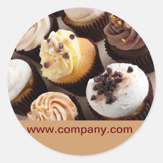 Modernes Konditorgebäck Runder Aufkleber (Vorderseite)
