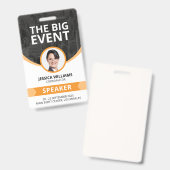 Modernes Konferenz Event Guest Lautsprecher ID Abz Ausweis (Vorder- & Rückseite)