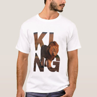Modernes König-Löwe-Grafik-T-Shirt - Fette Typogra T-Shirt