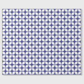 Modernes Königsblau-geometrisches Packpapier (Flach)