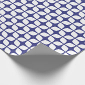 Modernes Königsblau-geometrisches Packpapier (Ecke)
